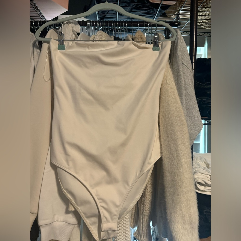 White strapless body suit NWT